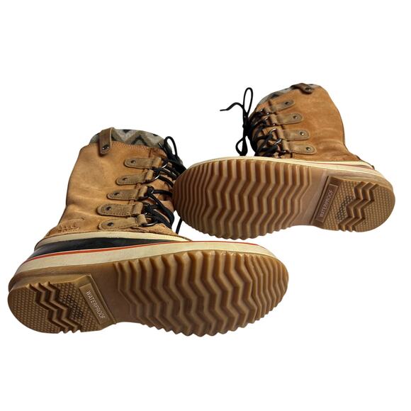 7.5 Sorel Joan of Arctic Knit II Waterproof Winter Snow Boots Elk Brown Gorpcore - Picture 5 of 6